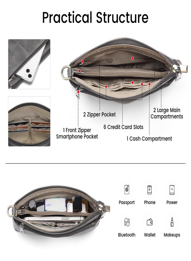 SENDEFN Leather Crossbody Bag for Women Small Clutch Purses Crossbody Shoulder Handbag Wallet Purses RIFD Card Slots - Image 2