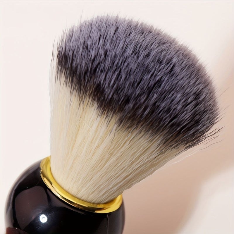 Facial Shaving Brush Pp Material Hair Styling Tool Professional Barber Neck Hair Cleaning Brush Practical Convenient Supplies Lh Bright Black Beard Brush - Image 2