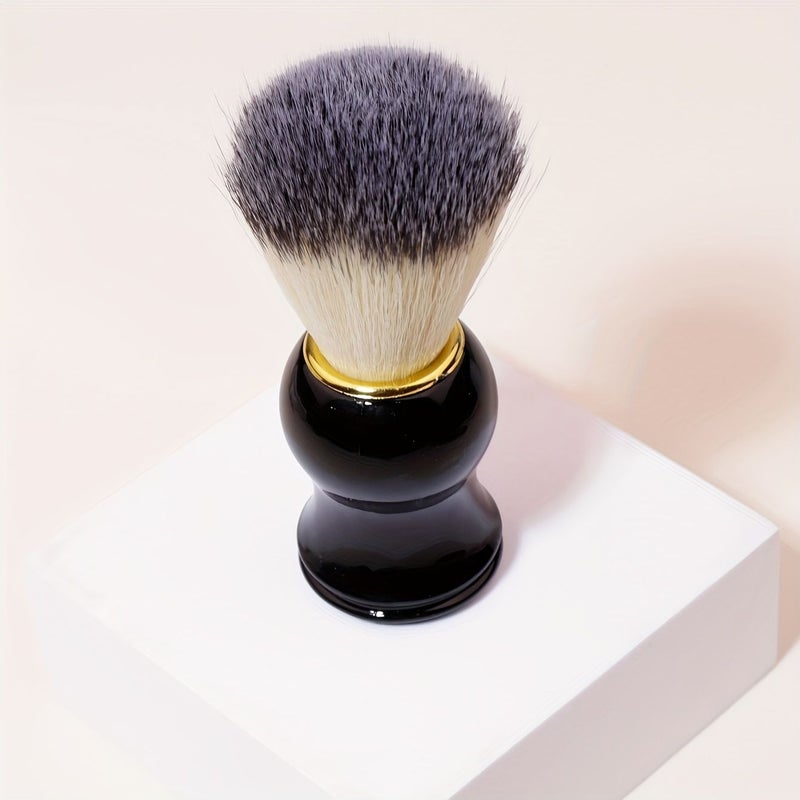 Facial Shaving Brush Pp Material Hair Styling Tool Professional Barber Neck Hair Cleaning Brush Practical Convenient Supplies Lh Bright Black Beard Brush - Image 3