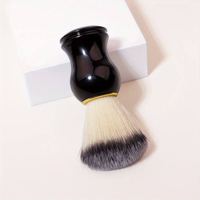 Facial Shaving Brush Pp Material Hair Styling Tool Professional Barber Neck Hair Cleaning Brush Practical Convenient Supplies Lh Bright Black Beard Brush - Image 1
