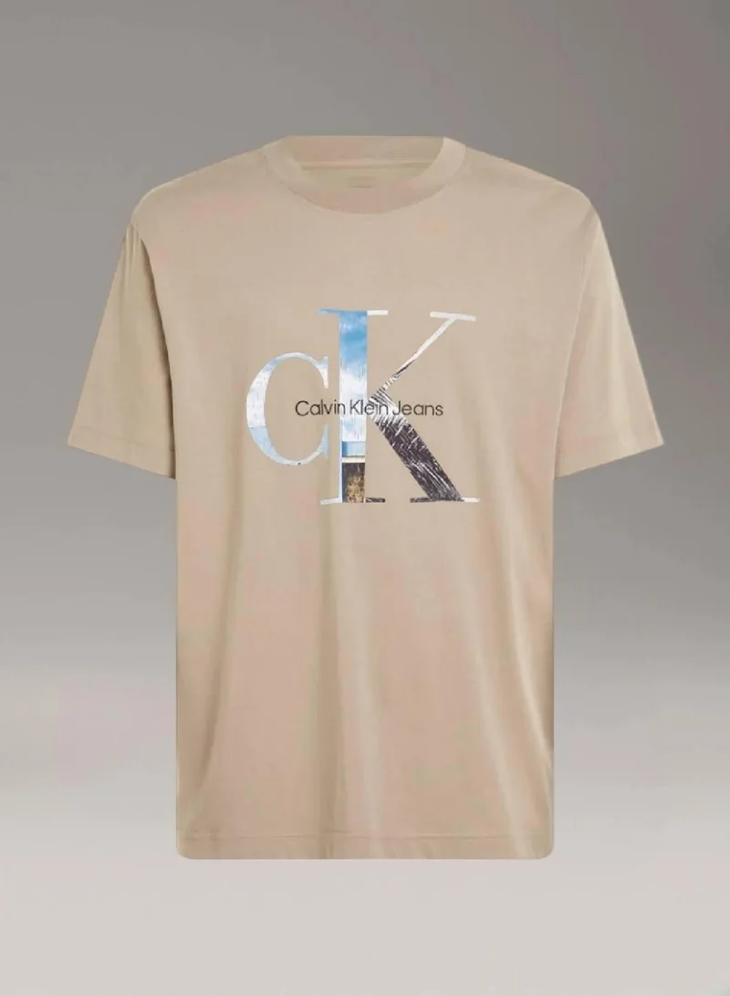 Calvin Klein Jeans Aluminum Monogram Photo Print T-Shirt for Men | Best Price UAE