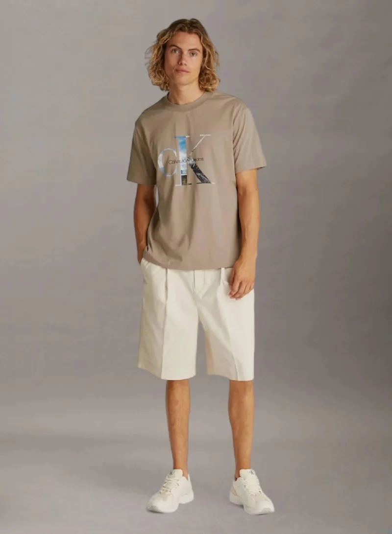 Calvin Klein Jeans Aluminum Monogram Photo Print T-Shirt for Men | Best Price UAE