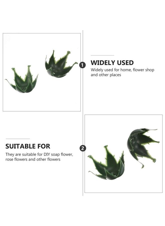 EXCEART Diy Flower Calyxes Supplies 50Pcs Artificial Flower Calyxes Plastic Diy Dried Flower Receptacle Calyxes Flower Arrangement Supplies For Diy Craft Flower Making Green Wedding Cake - Image 5