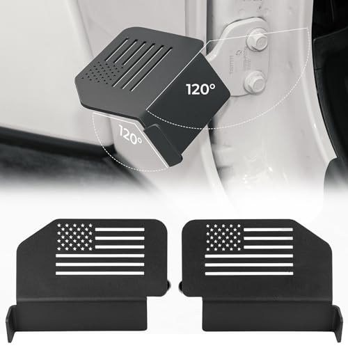 JOYTUTUS 120 Upgraded Wrangler Foot Pegs Doors Off Compatible with Wrangler JK JL Gladiator JT 2007 to 2026 Exterior Door Hinge Foot Pegs Foot Rest Pedals US Flag Pattern - Image 1