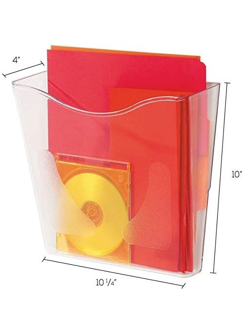 Deflecto Deflecto EuroStyle DocuPocket Wall File Organizer Clear Single Pocket 10 x 1025 x 4 63001  - Image 4