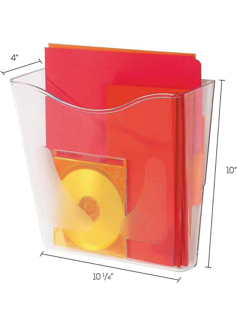 Deflecto Deflecto EuroStyle DocuPocket Wall File Organizer Clear Single Pocket 10 x 1025 x 4 63001  - Image 3