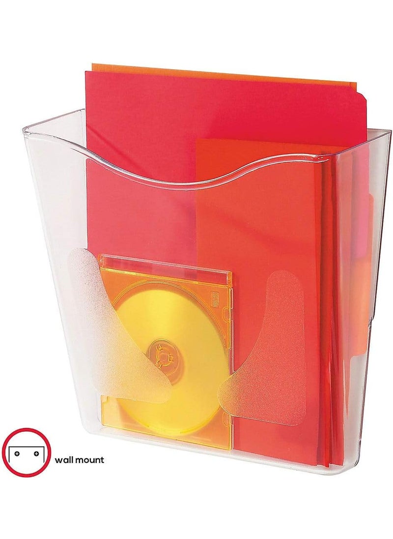 Deflecto Deflecto EuroStyle DocuPocket Wall File Organizer Clear Single Pocket 10 x 1025 x 4 63001  - Image 2