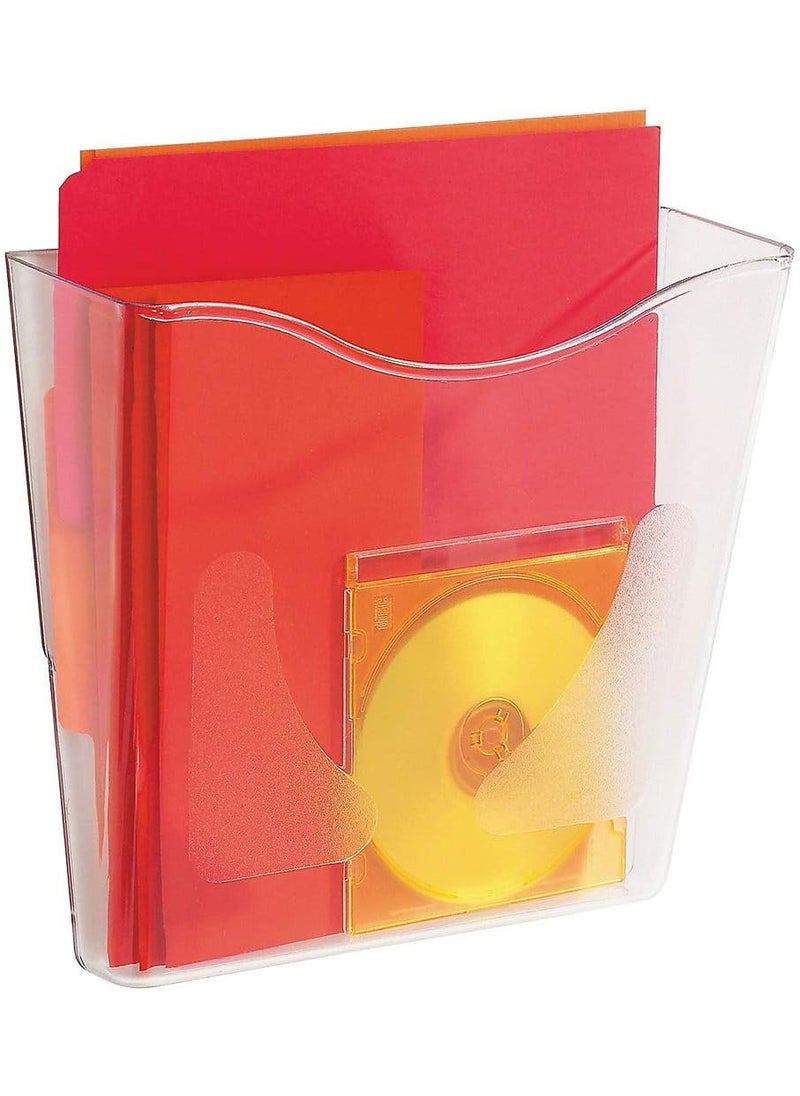 Deflecto Deflecto EuroStyle DocuPocket Wall File Organizer Clear Single Pocket 10 x 1025 x 4 63001  - Image 1