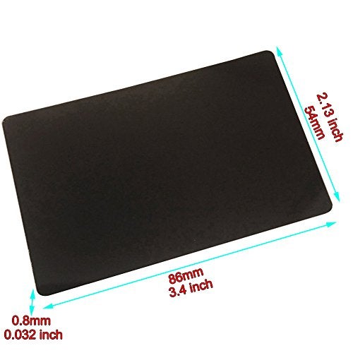 ebamaz Metal Business Cards Anodized Aluminum Plaque Plate 86X54X0.8mm (Golden, Blank,10PCS) - Image 2