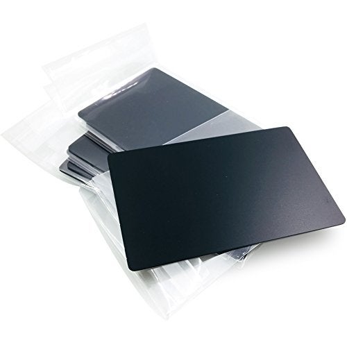 ebamaz Metal Business Cards Anodized Aluminum Plaque Plate 86X54X0.8mm (Golden, Blank,10PCS) - Image 1