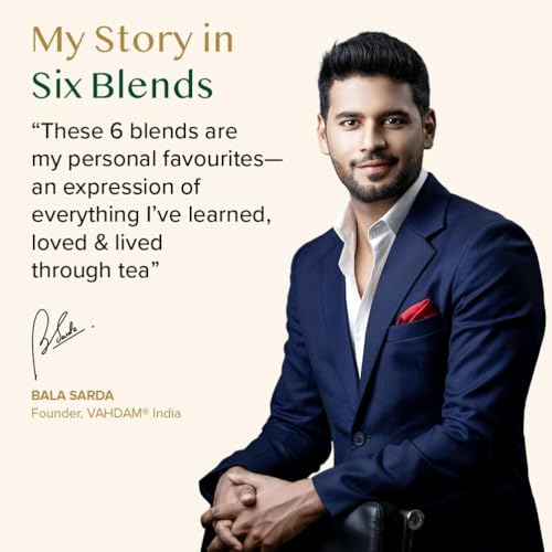 VAHDAM Top 6 Founder Select Assorted Tea Gift Set  6 Flavors 36 individually Wrapped Tea Bags  Gifts For Tea Lovers - Image 5