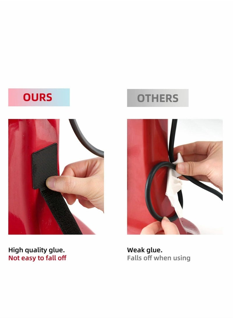 Loquat Cable Ties 8Pcs Cord Holder Wrapper Wall Storage Sticky Tie Strap, Cord Organizer for Appliances 6 Pack, Cable Organizer Cord Holder Wrapper for Small Kitchen Appliances, Black - Image 2