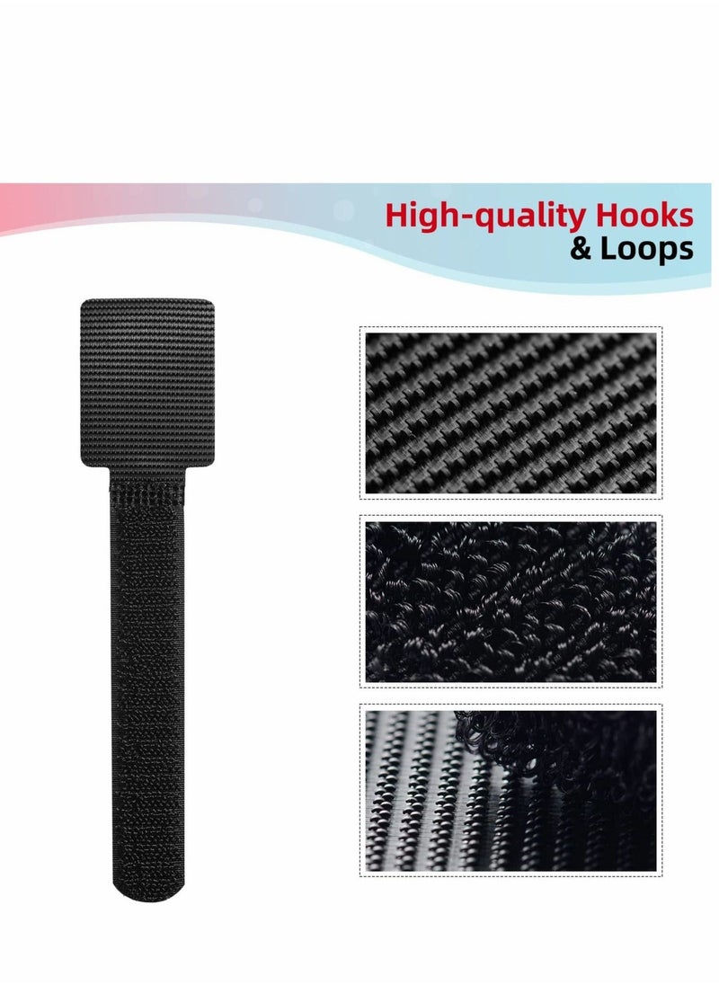 Loquat Cable Ties 8Pcs Cord Holder Wrapper Wall Storage Sticky Tie Strap, Cord Organizer for Appliances 6 Pack, Cable Organizer Cord Holder Wrapper for Small Kitchen Appliances, Black - Image 3