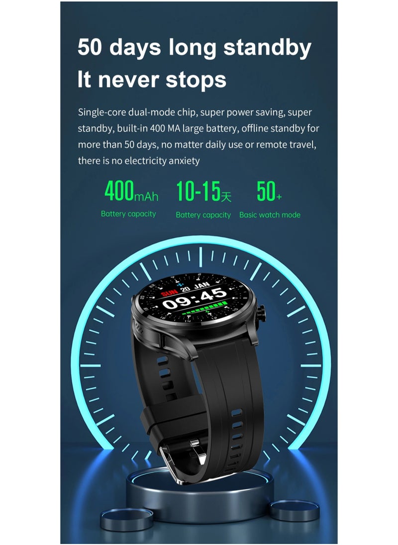 AROAQ - GT66 Smart Watch With Earbuds 1.39inch Round Fitness Tracker With Heart Rate Sleep Monitor 100+ Sport Modes Sports Watch For Men Women - Image 1
