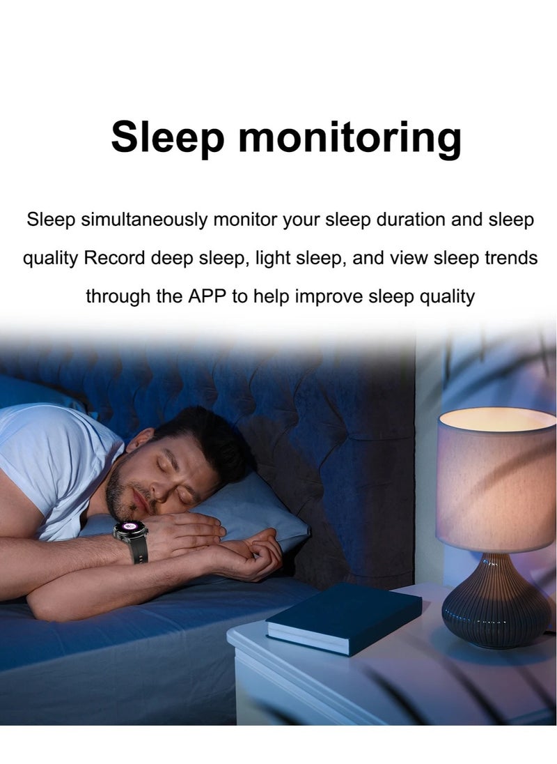 AROAQ - GT66 Smart Watch With Earbuds 1.39inch Round Fitness Tracker With Heart Rate Sleep Monitor 100+ Sport Modes Sports Watch For Men Women - Image 1