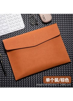 Generic Customizable A4 Business Office File Folder High-End Leather Document Bag With Logo Printing Option Storage Capacity Brown-a4 water ripple-file bag 