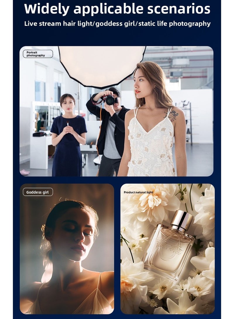 High Brightness Focused LED Fill Light with Adjustable Aperture, Bi-Color 2700–8000K COB Light, Remote Control, 18–60° Beam Angle, 270° Adjustable Lighting for Photography and Video - Image 3