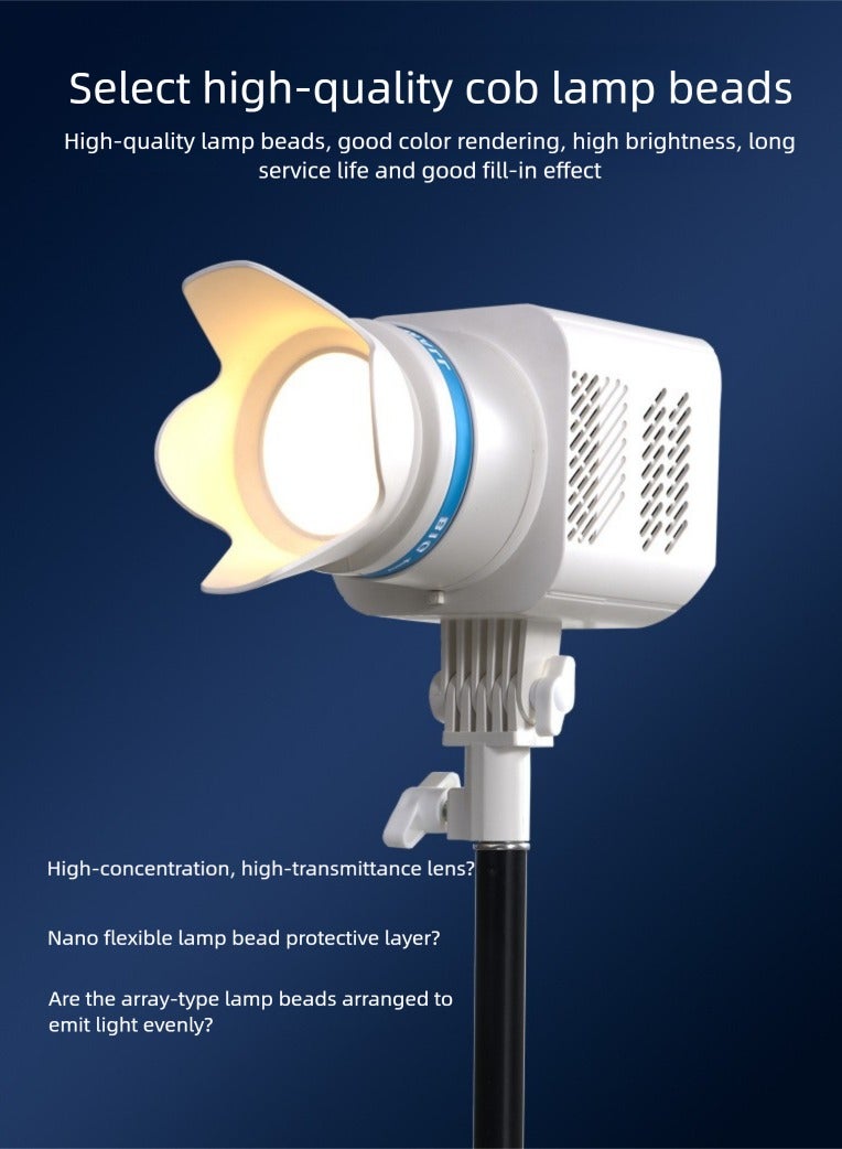 High Brightness Focused LED Fill Light with Adjustable Aperture, Bi-Color 2700–8000K COB Light, Remote Control, 18–60° Beam Angle, 270° Adjustable Lighting for Photography and Video - Image 4