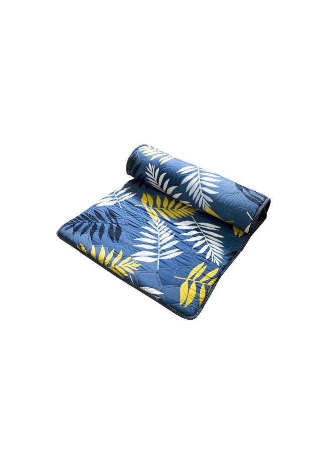 SPINEHEAL MATTRESS SPINEHEAL MATTRESS Rollable HD Foam Filled Leaf Printed Bed Mattress | Roll-Up Travel Mattresses for Floor, Bed, Guest, Picnic, Camp | Light Weight, Single Size Mattress (78X30X1 Inches) - Image 1