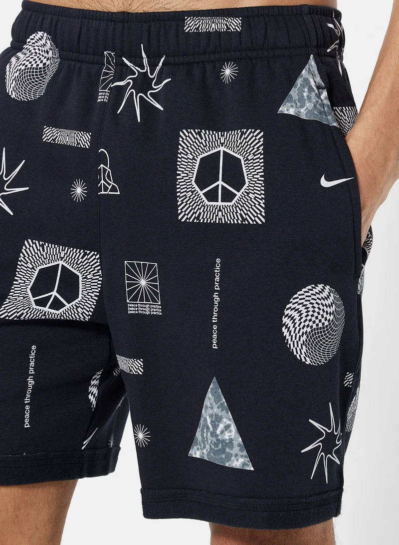 Nike Yoga Therma-FIT Graphic Fleece Shorts