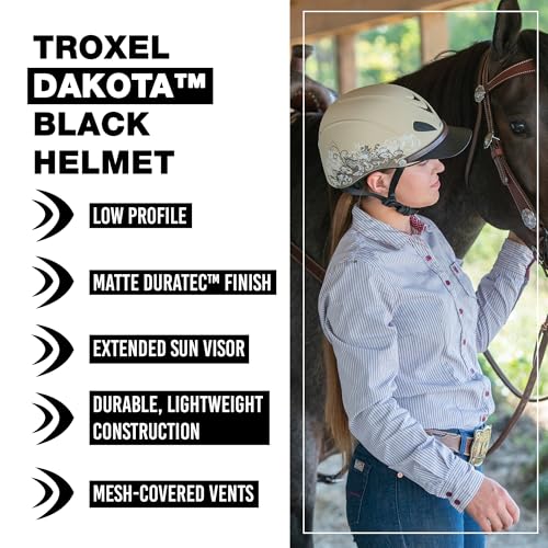 Troxel Dakota Trail Horse Riding Helmet, Low-Profile Light Adjustable Design, Safety Horseback Riding Gear - Image 2
