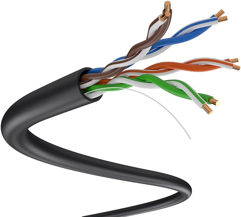 Dripstone CAT5e 4/UTP Ethernet LAN Cable 24AWG, Black (600025) - Image 2