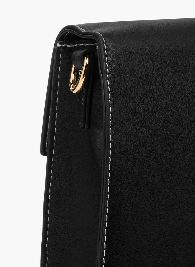 Flora Bella By Shoexpress Solid Shoulder Bag with Detachable Strap