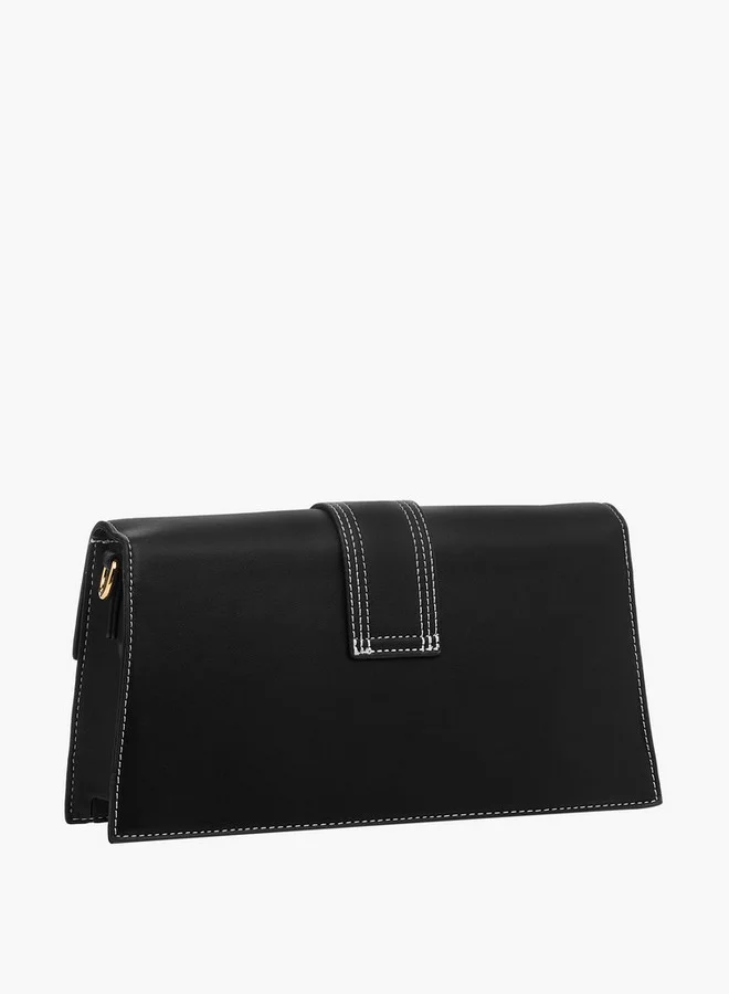 Flora Bella By Shoexpress Solid Shoulder Bag with Detachable Strap