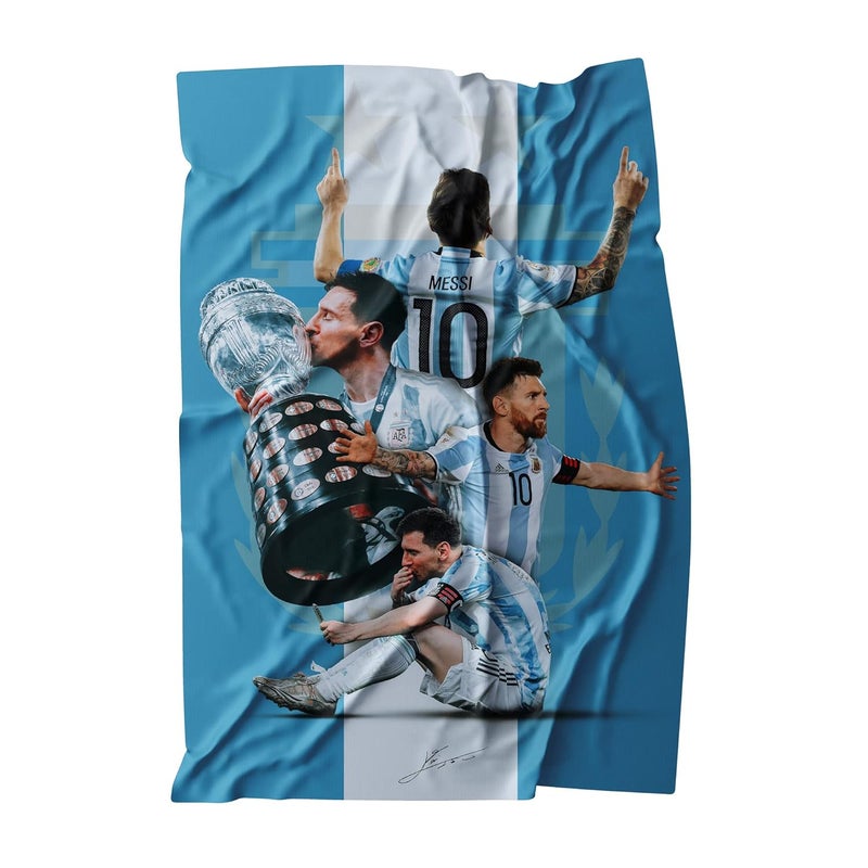 LAMRON LAMRON Messi Argentina Legend Wall Hanging Fabric Flag for Living Room Home Dcor Basic 18 x 27 Inch  - Image 2