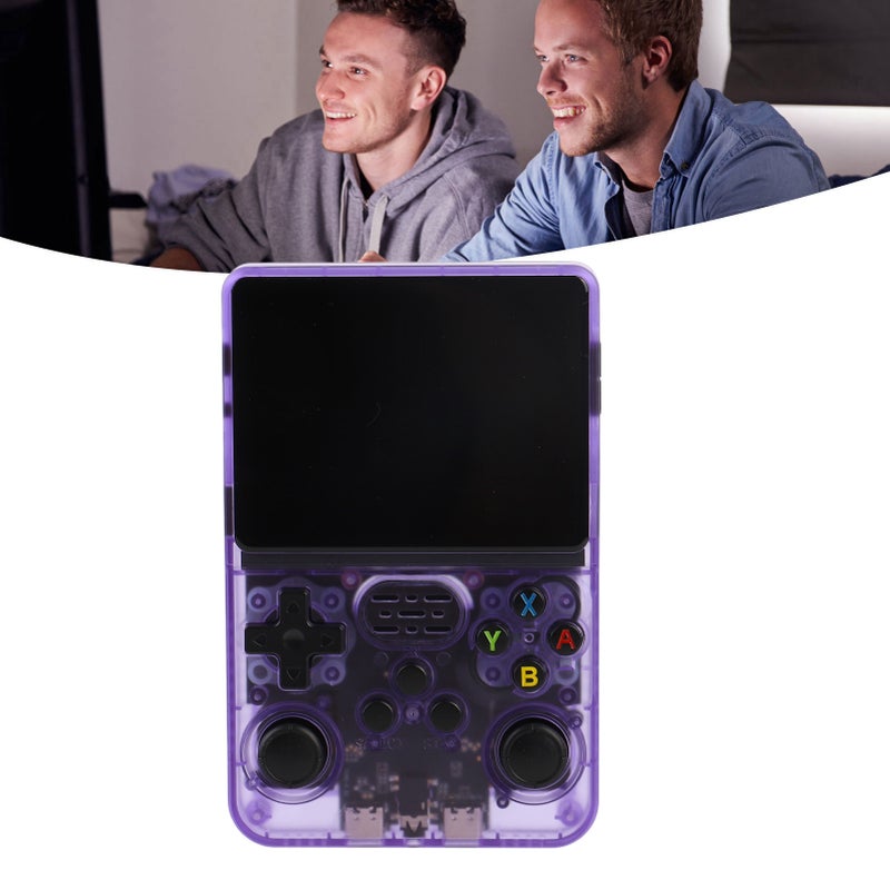 Handheld Retro Gaming Console 3.5 Inch Screen DDR3L 1GB Retro Video Game Console Transparent Purple - Image 2