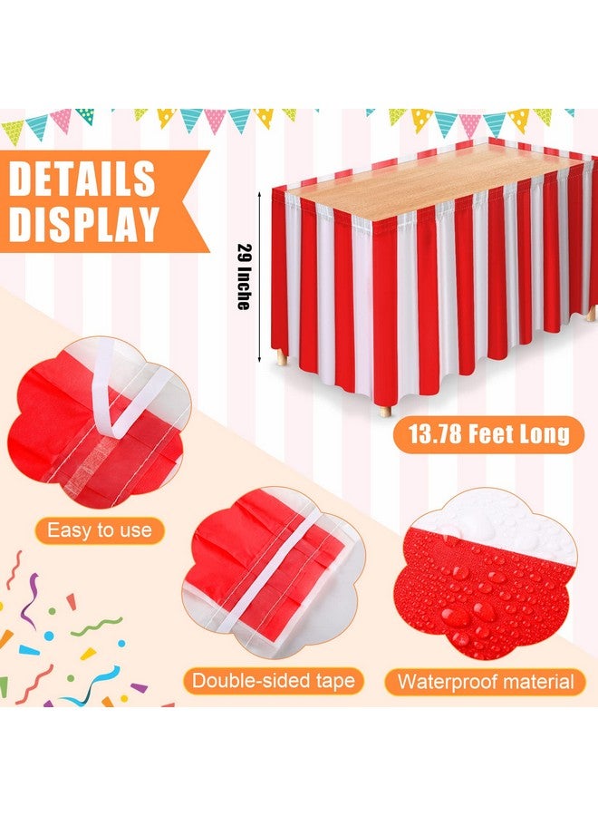Zhanmai 432 Pcs Circus Party Decorations Set Carnival Circus Balloon Garland Arch Kit Table Skirts 3 Tier Cupcake Stand Cupcake Wrappers Popcorn Boxes for Carnival Circus Birthday Halloween Party Decoration - Image 2