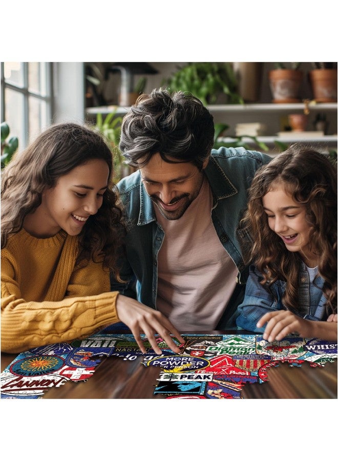 وايت ماونتن ألغاز شارات التزلج - أحجية الصور المقطوعة المكونة من 1000 قطعة - Image 4