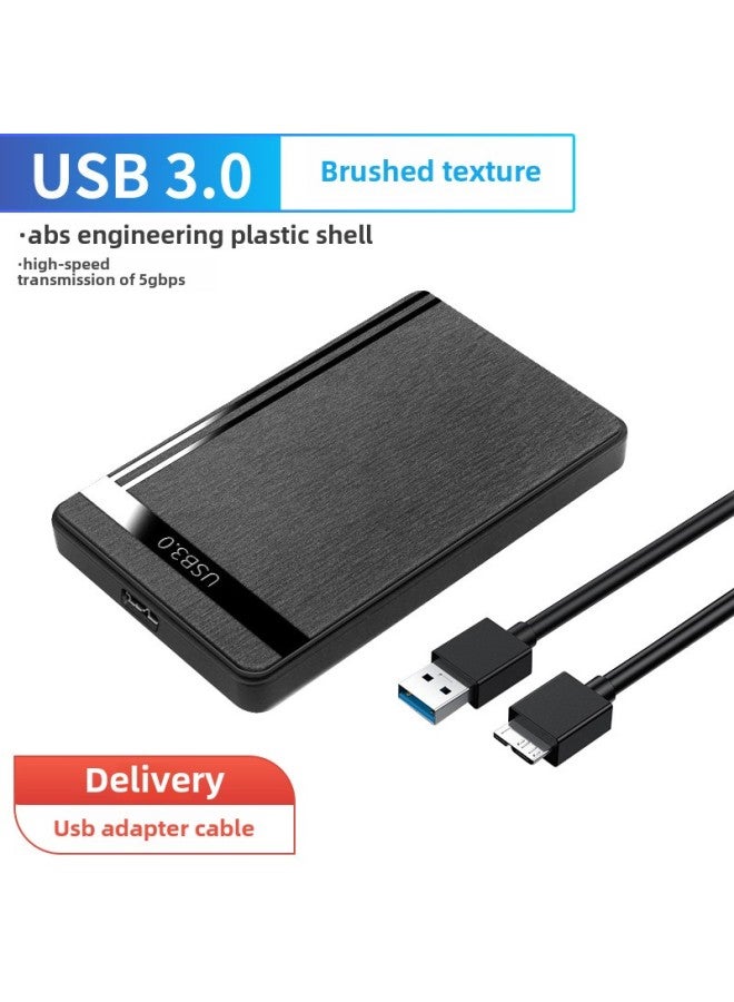Mobile Hard Disk Box 2.5 Inch Usb3.0 Notebook Typec Mechanical Sata Solid State External Ssd Universal-Colour:Usb3.0 Brushed Version - Image 1