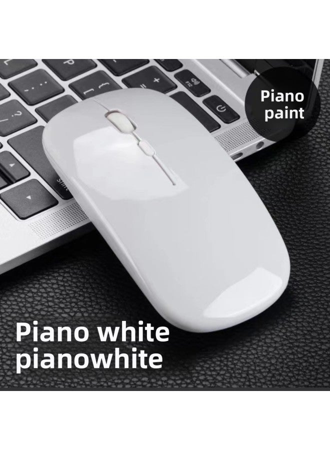 Loquat Direct Charging Single Mode Dual Mode Bluetooth Mute Mouse Suitable For Business Office-Color:Charging Single Mode White - Image 1