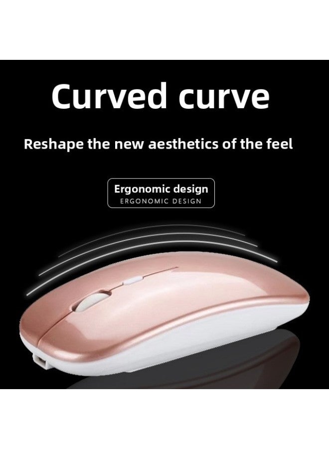 Loquat Direct Charging Single Mode Dual Mode Bluetooth Mute Mouse Suitable For Business Office-Color:Charging Single Mode White - Image 3