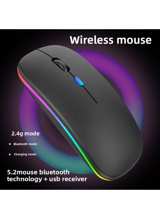 Loquat Direct Charging Single Mode Dual Mode Bluetooth Mute Mouse Suitable For Business Office-Color:Charging Single Mode White - Image 2