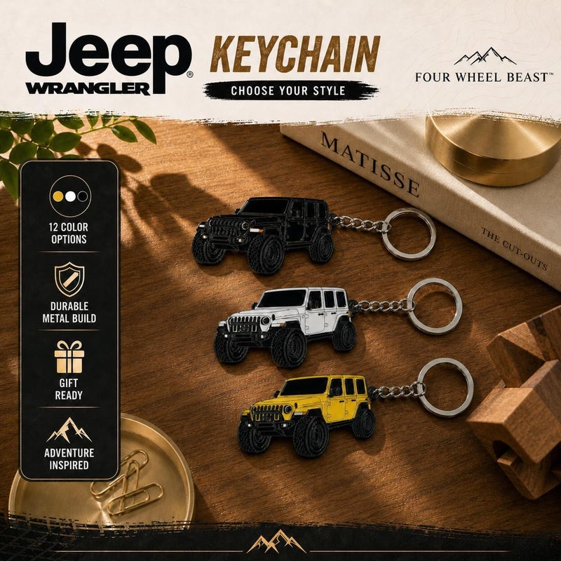 Jeep Wrangler Keychain - Officially Licensed Jeep Rubicon Accessories JL Key Chain JKU 2026 2025 - Image 4