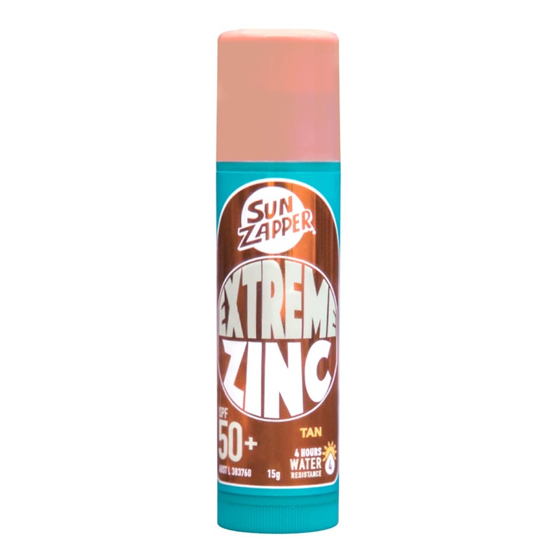 Sun Zapper Extreme Zinc Sunscreen Stick SPF 50 Tan Water Resistant Mineral Sunscreen for Face Zinc Oxide Surf Sunscreen Stick for Surfing and Water Sports 15g 053 oz Australian Made - Image 2