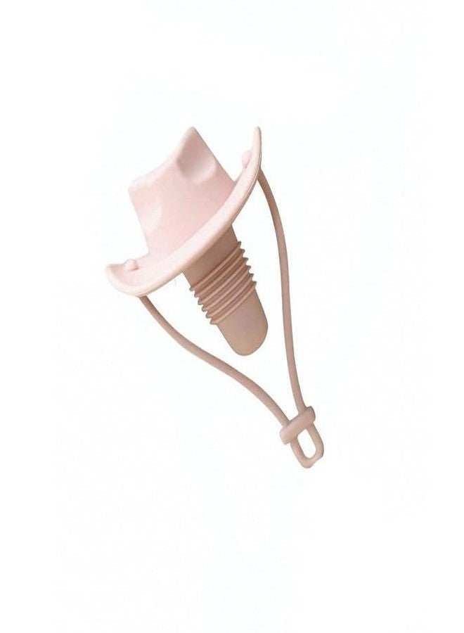 سدادة زجاجة نبيذ من السيليكون الوردي، على شكل راعي بقر، قابلة لإعادة الاستخدام ومانعة للتسرب - Image 1