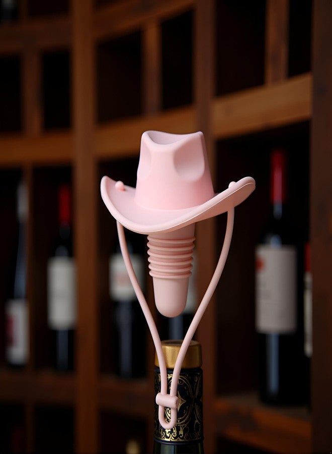 سدادة زجاجة نبيذ من السيليكون الوردي، على شكل راعي بقر، قابلة لإعادة الاستخدام ومانعة للتسرب - Image 3