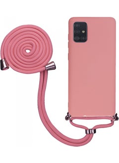 TahTicMer Samsung Galaxy A51 A515 Compatible Case Silicone Neck Strap Rope Launch Cover Colorful Tpu 