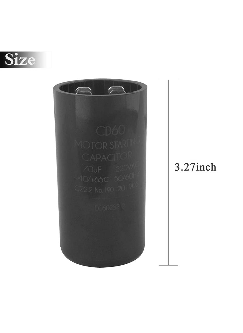Swess Swess 19988A Garage Door Opener Capacitor 70 MFD 220 VAC 60 Hz OEM for Genie 19988A 19988 X19988A Thickened Explosion Proof  - Image 4