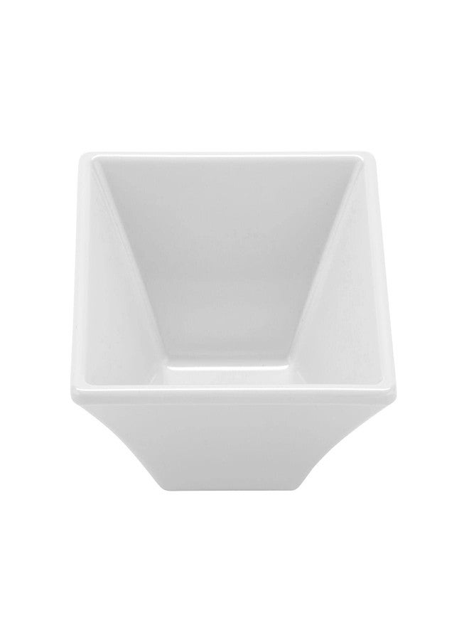 Get G.E.T. ML-278-W 8 oz. White Square Bowl, Break Resistant, Siciliano (Qty,1) - Image 1