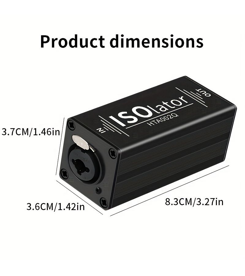1بوصة Xlr 6.35 مم عازل ضوضاء صوتي لإلغاء مرشح الأرضي المشترك لجهاز الكمبيوتر - Image 1