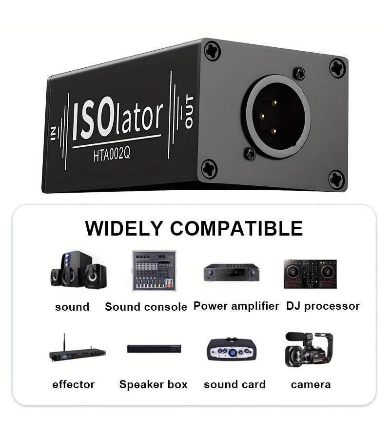 1بوصة Xlr 6.35 مم عازل ضوضاء صوتي لإلغاء مرشح الأرضي المشترك لجهاز الكمبيوتر - Image 5