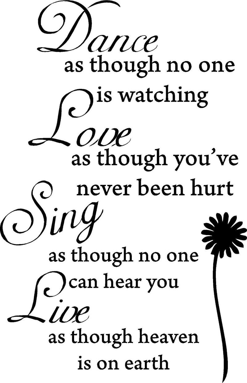 Dance Love Sing Live Wall Quotes Decal
