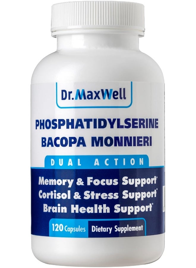 Dr. Maxwell Dr. Maxwell Phosphatidylserine & Bacopa Monnieri, 300mg, 120 Capsules  - Image 1