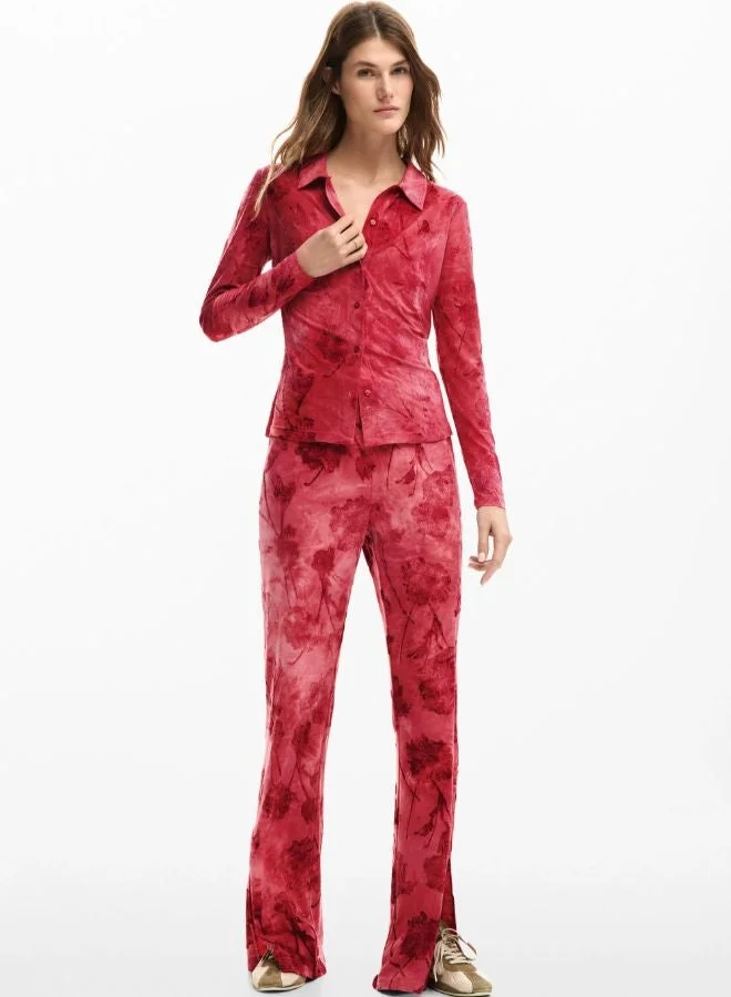 ديسيجوال قميص زهرة مطرزة