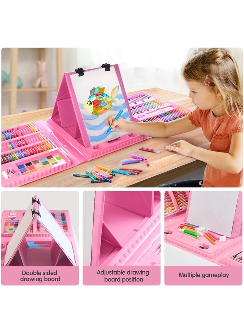 CAYGA 208 Piece Art Drawing SetArt Supplies, Drawing Kit with Double Sided Trifold Easel, Deluxe Colouring Art Set with Drawing Papers and Rich Drawing Accessaries, Easy to Carry - Image 5