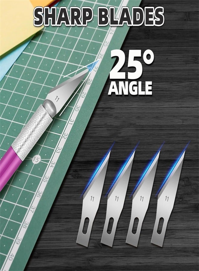 3 Pack Exacto Knife, Hobby Knife Set Craft Knives with 30 Spare  Knife Blades(#11) , Precision Knife Art Knife Set, Exacting Knife Set for Art,Scrapbooking,Carving, DIY, Cutting, Stenciling - Image 5